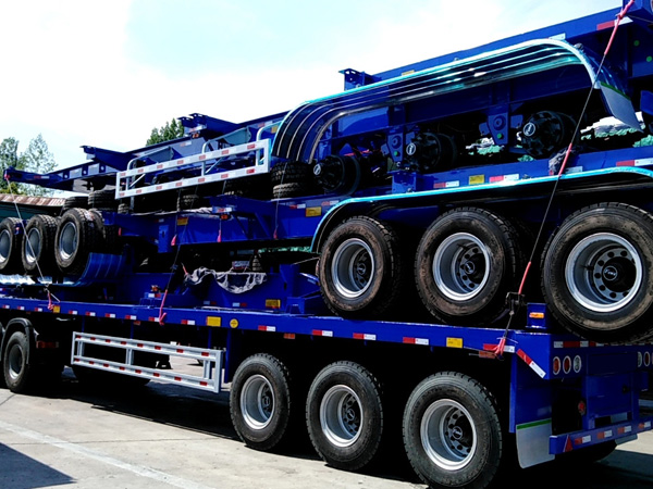 Container transport semi trailer