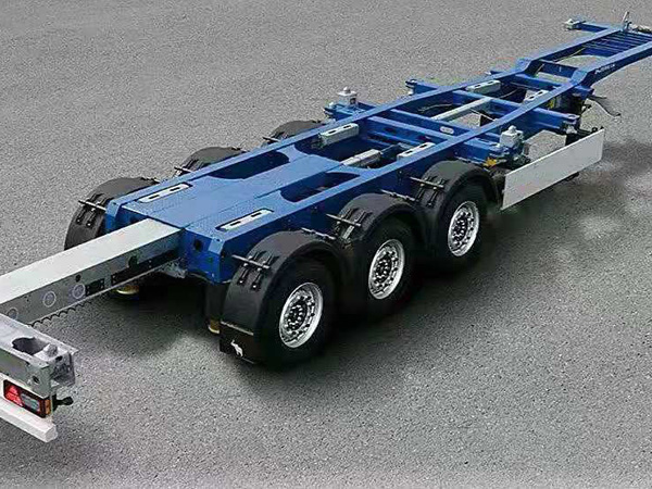 Container transport semi trailer